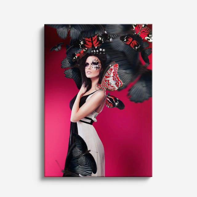 cuadro canvas expresión artística humana mariposa noir estilo contemporáneo