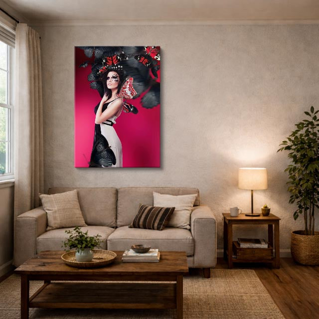 cuadro canvas expresión artística humana mariposa noir estilo contemporáneo