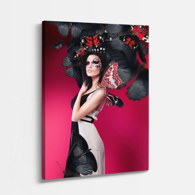 cuadro canvas expresión artística humana mariposa noir estilo contemporáneo