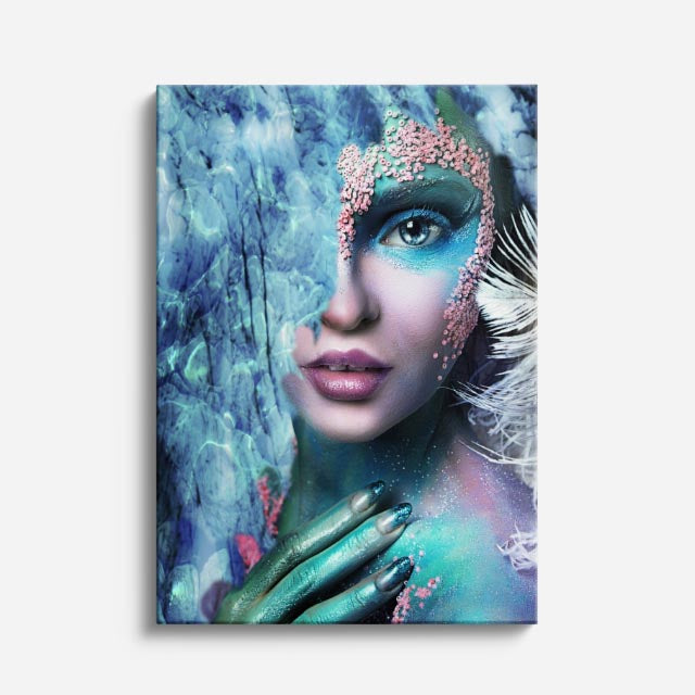 cuadro canvas expresión artística humana hielo floral estilo contemporáneo