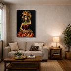cuadro canvas expresión artística humana musa terrenal estilo contemporáneo