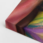cuadro canvas expresión artística humana mascara viva estilo contemporáneo