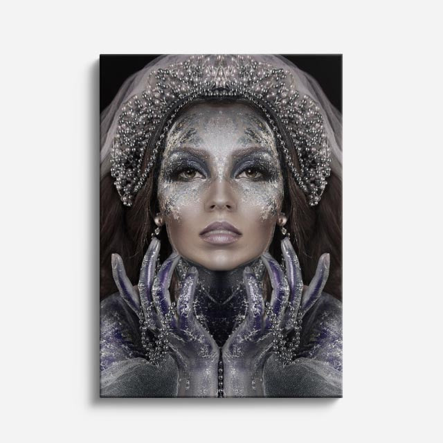 cuadro canvas expresión artística humana luna de plata estilo contemporáneo
