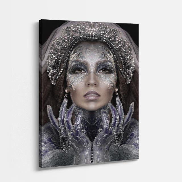 cuadro canvas expresión artística humana luna de plata estilo contemporáneo