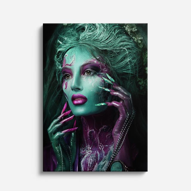 cuadro canvas expresión artística humana jade mistico estilo contemporáneo