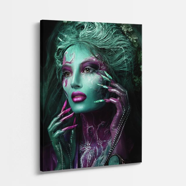 cuadro canvas expresión artística humana jade mistico estilo contemporáneo