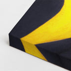 cuadro canvas expresión artística humana trazo amarillo estilo contemporáneo