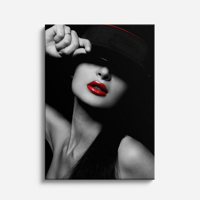 cuadro canvas expresión artística humana rojo secreto estilo contemporáneo