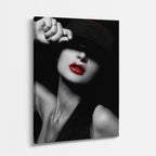 cuadro canvas expresión artística humana rojo secreto estilo contemporáneo