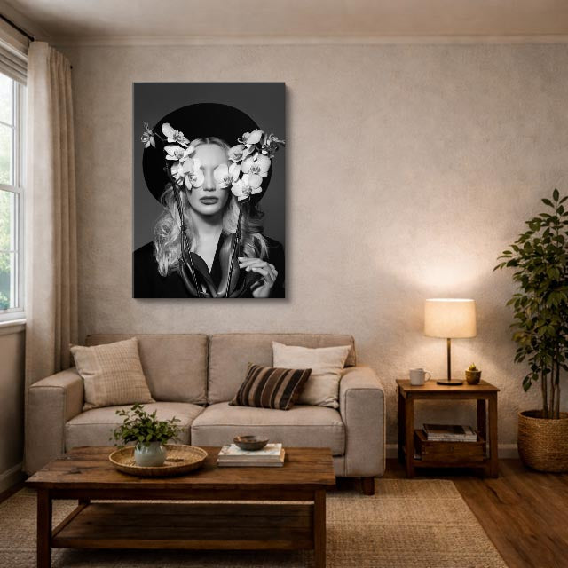 cuadro canvas expresión artística humana sueno monocromo estilo contemporáneo
