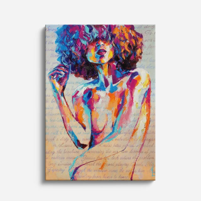 cuadro canvas expresión artística humana trazo libre estilo contemporáneo