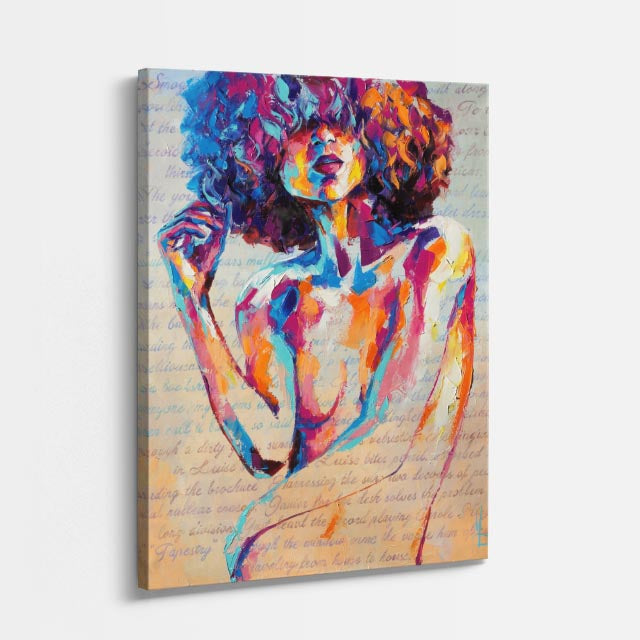 cuadro canvas expresión artística humana trazo libre estilo contemporáneo