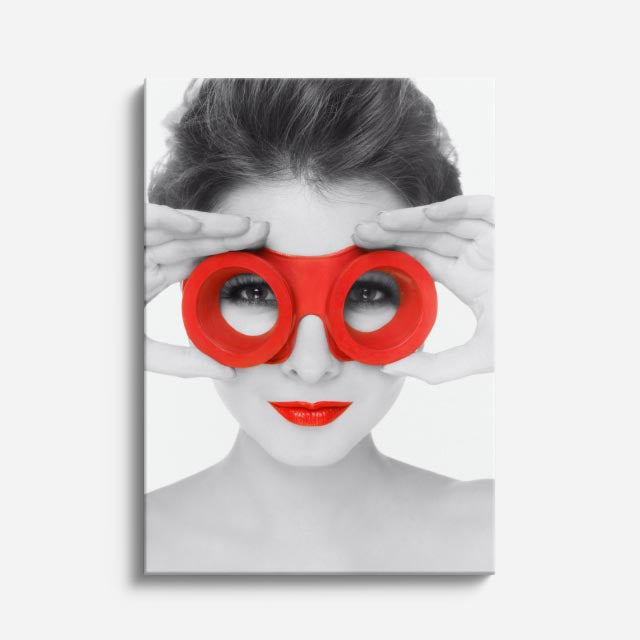 cuadro canvas expresión artística humana rojo ludico estilo contemporáneo