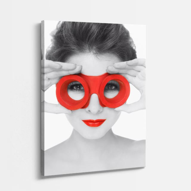 cuadro canvas expresión artística humana rojo ludico estilo contemporáneo