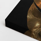 cuadro canvas floral y botánico bronce tropical estilo contemporáneo