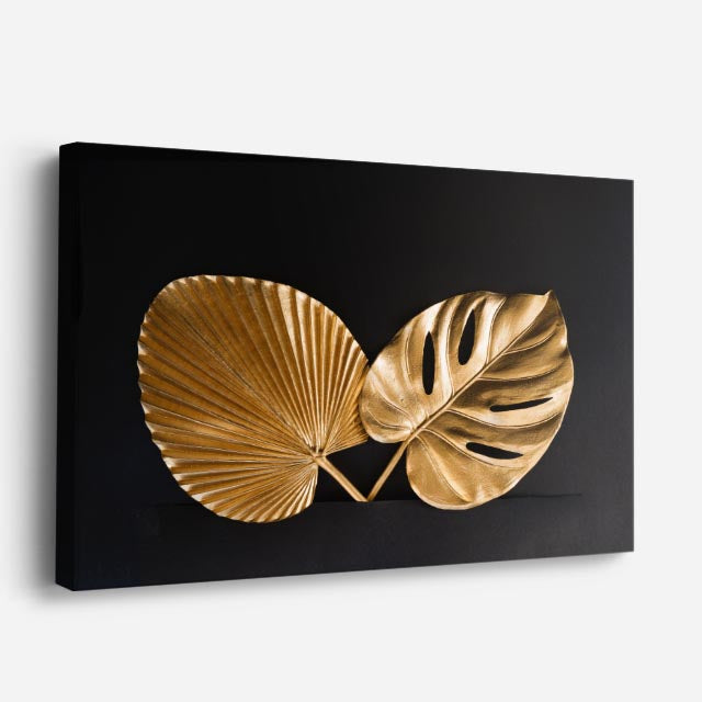 cuadro canvas floral y botánico círculo dorado estilo contemporáneo