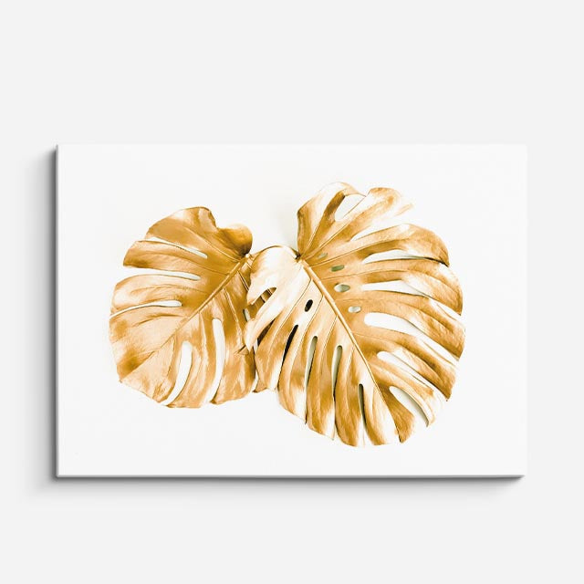 cuadro canvas floral y botánico monstera doble estilo contemporáneo