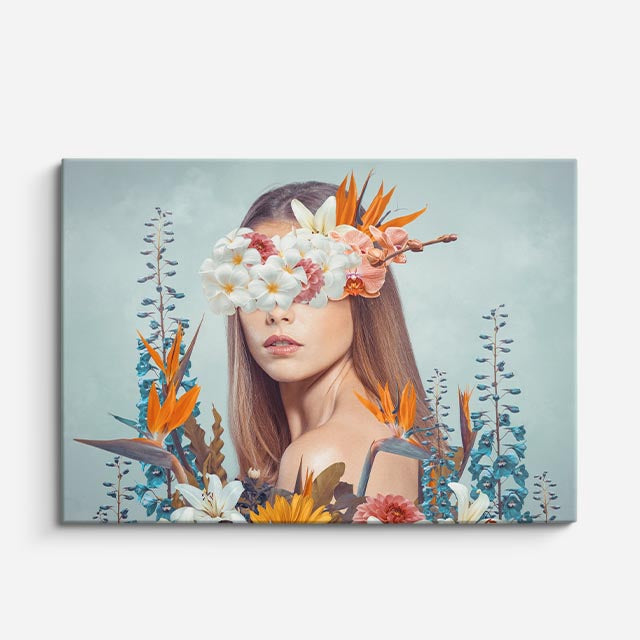 cuadro canvas floral y botánico musa botánica estilo contemporáneo