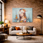 cuadro canvas floral y botánico musa botánica estilo contemporáneo