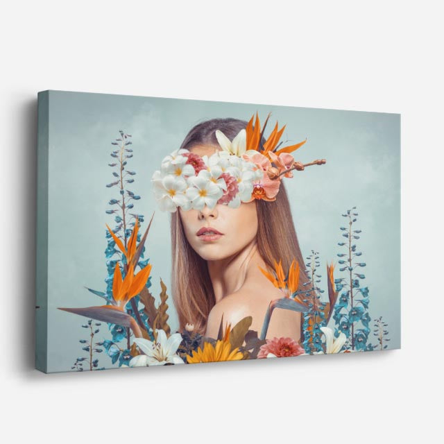 cuadro canvas floral y botánico musa botánica estilo contemporáneo
