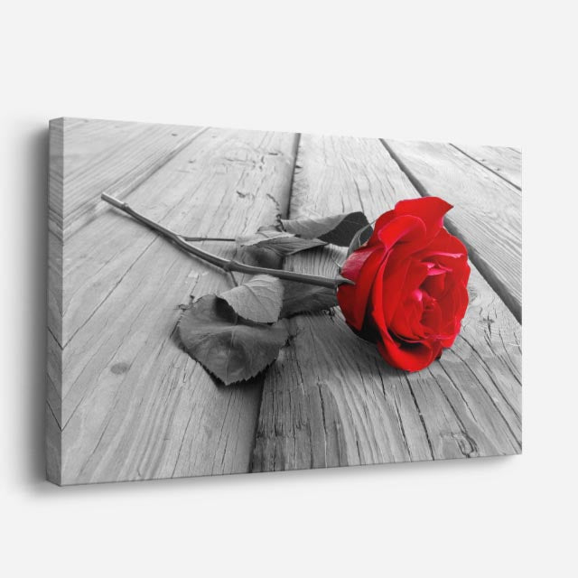 cuadro canvas floral y botánico rosa eterna estilo contemporáneo
