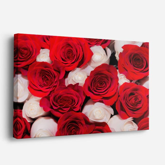 cuadro canvas floral y botánico rosas en vínculo estilo contemporáneo