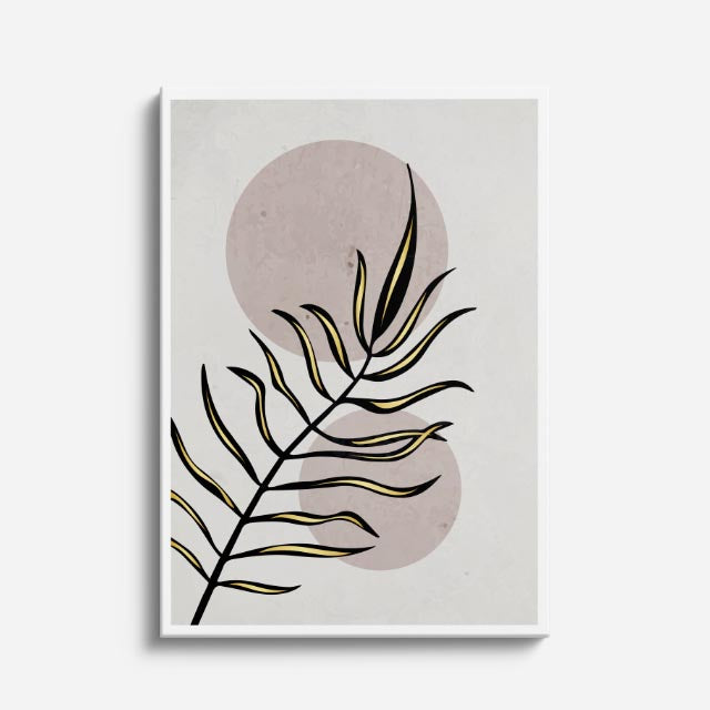 cuadro canvas floral y botánico palma serena estilo contemporáneo