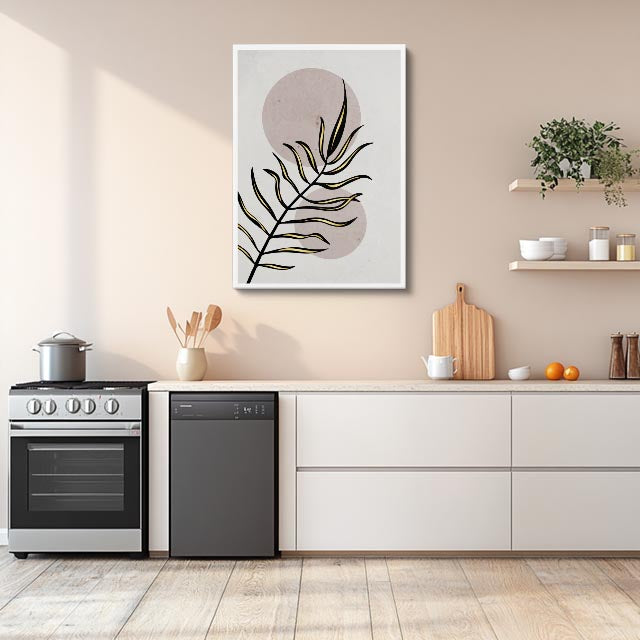 cuadro canvas floral y botánico palma serena estilo contemporáneo