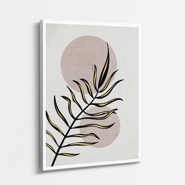 cuadro canvas floral y botánico palma serena estilo contemporáneo
