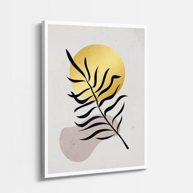 cuadro canvas floral y botánico sol botanico estilo contemporáneo