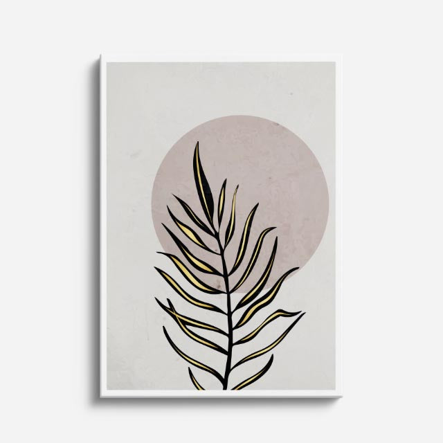 cuadro canvas floral y botánico hoja sutil estilo contemporáneo