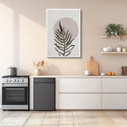 cuadro canvas floral y botánico hoja sutil estilo contemporáneo