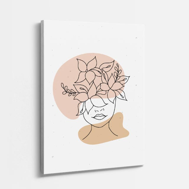 cuadro canvas floral y botánico musa floral estilo contemporáneo