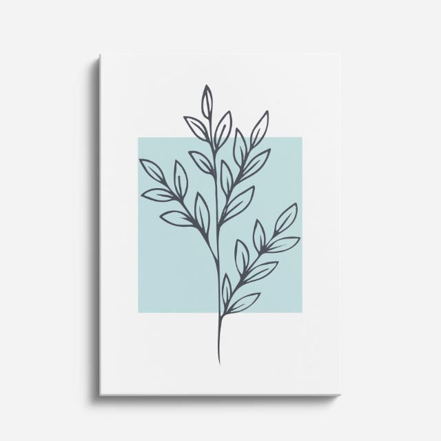 cuadro canvas floral y botánico tallo niebla estilo contemporáneo
