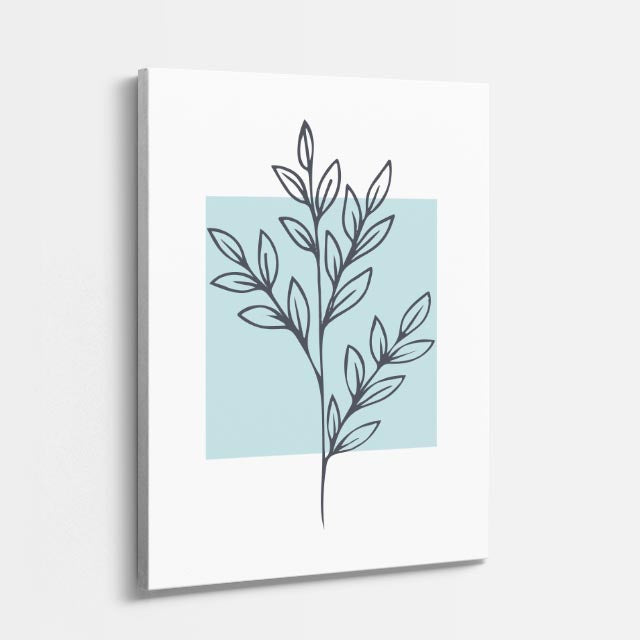 cuadro canvas floral y botánico tallo niebla estilo contemporáneo