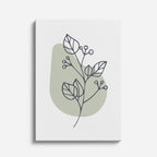 cuadro canvas floral y botánico rama oliva estilo contemporáneo