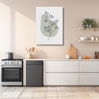 cuadro canvas floral y botánico rama oliva estilo contemporáneo
