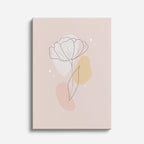 cuadro canvas floral y botánico petalo serena estilo contemporáneo