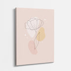 cuadro canvas floral y botánico petalo serena estilo contemporáneo