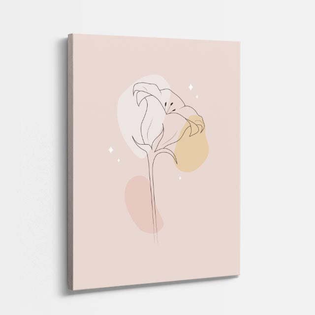 cuadro canvas floral y botánico tulipan suave estilo contemporáneo