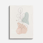 cuadro canvas floral y botánico botanica serena estilo contemporáneo