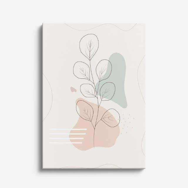 cuadro canvas floral y botánico botanica serena estilo contemporáneo