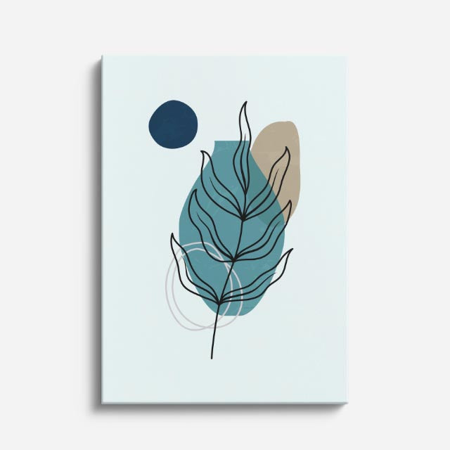cuadro canvas floral y botánico pluma botanica estilo contemporáneo