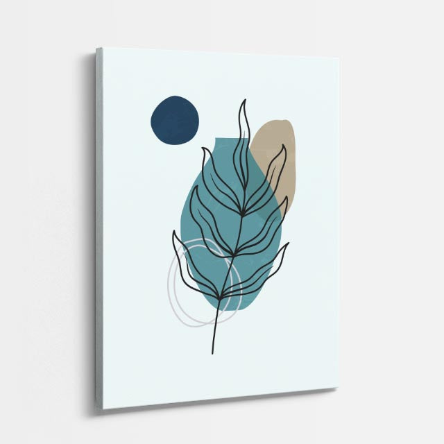 cuadro canvas floral y botánico pluma botanica estilo contemporáneo