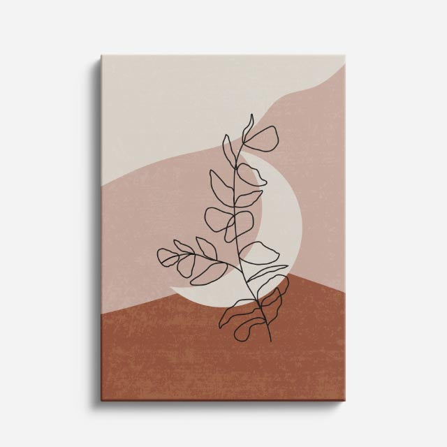 cuadro canvas floral y botánico colina floral estilo contemporáneo