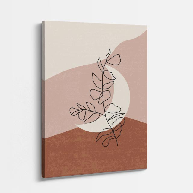 cuadro canvas floral y botánico colina floral estilo contemporáneo