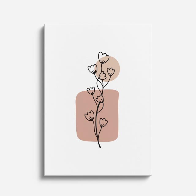 cuadro canvas floral y botánico tallo dulce estilo contemporáneo