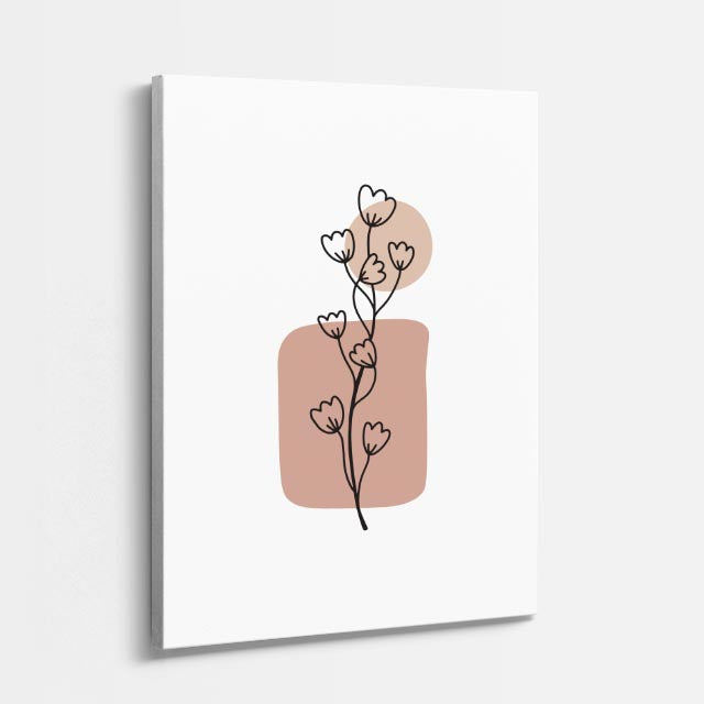 cuadro canvas floral y botánico tallo dulce estilo contemporáneo