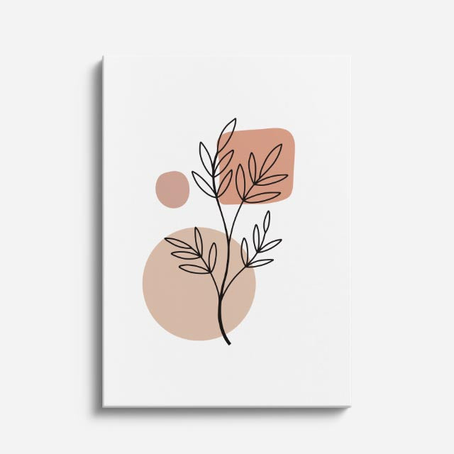 cuadro canvas floral y botánico brote serena estilo contemporáneo