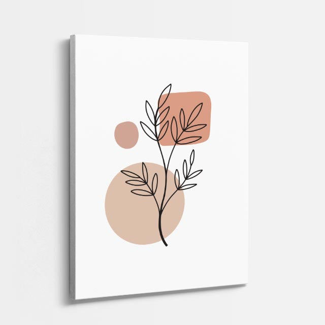 cuadro canvas floral y botánico brote serena estilo contemporáneo